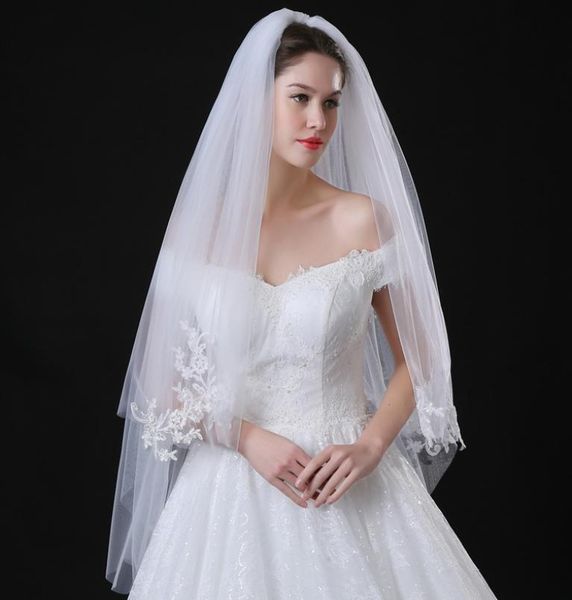 two layers bridal wedding veil with comb lace applique edge whiteivorychampagneblack hair accessories tulle wedding veil for br3765471, Black
two layers bridal wedding veil with comb lace applique edge whiteivorychampagneblack hair accessories tulle wedding veil for br3765471, Black
