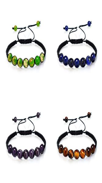 8mm natural stone strands beaded yoga bracelet rope braided handmade energy charm jewelry for women men5010746, Black
8mm natural stone strands beaded yoga bracelet rope braided handmade energy charm jewelry for women men5010746, Black
