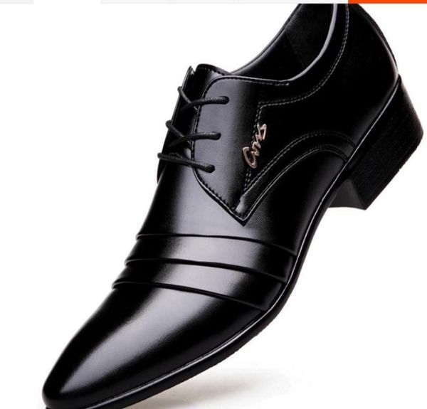 send new style men039s shoes fashion pointed end formal wear shoes8562480, Black