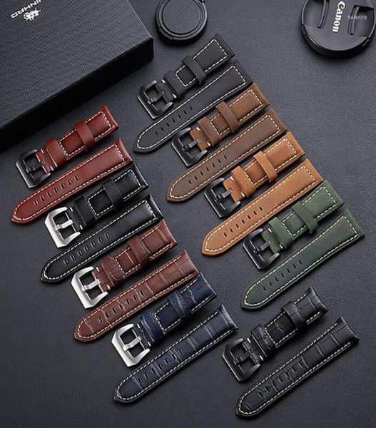 watch bands 22 24 26mm genuine scrub leather straps for pam band men039s stainless steel clasp brand sports watchbandwatch hele4965957, Black;brown
watch bands 22 24 26mm genuine scrub leather straps for pam band men039s stainless steel clasp brand sports watchbandwatch hele4965957, Black;brown