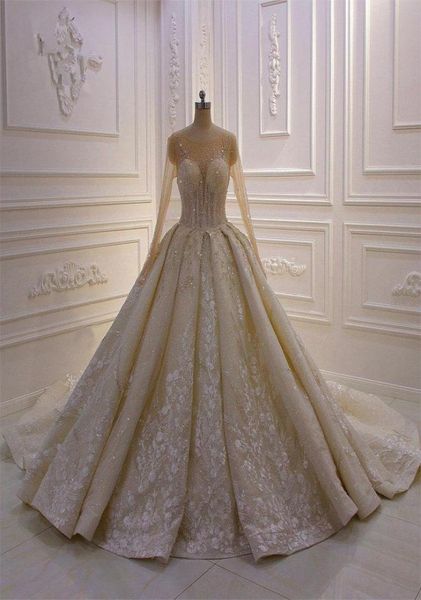 luxury ball gown wedding dresses long sleeve jewel neck beads appliques lace arabic wedding bridal gowns crystal vestidos de novia9435246, White
luxury ball gown wedding dresses long sleeve jewel neck beads appliques lace arabic wedding bridal gowns crystal vestidos de novia9435246, White