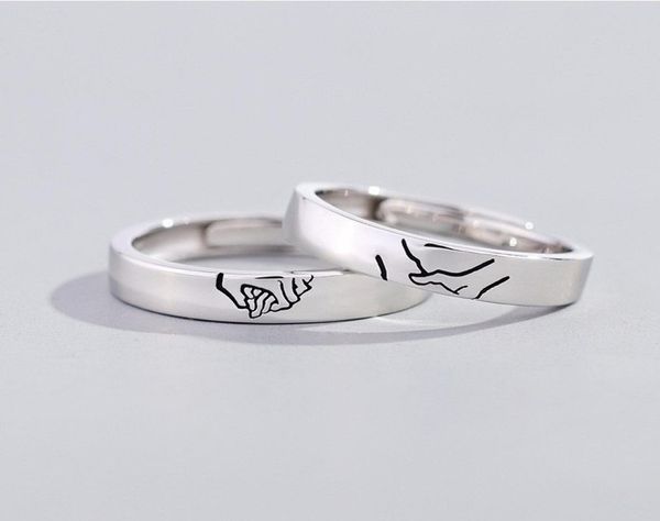 2020 new arrival couple rings silver hold your hand lovers open band rings for lovers friend jewelry gift9447214, Golden;silver
2020 new arrival couple rings silver hold your hand lovers open band rings for lovers friend jewelry gift9447214, Golden;silver