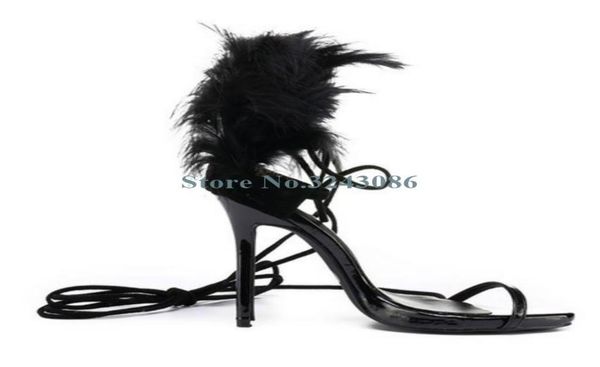 dress shoes open toe single strap thin high heel sandals black feather show elegant banquet women leather ankle8925620
dress shoes open toe single strap thin high heel sandals black feather show elegant banquet women leather ankle8925620