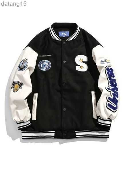 men's jackets gmiixder men hip hop flocking baseball jacket women trend klein blue bomber oversize all-match casual varsity coat 220908, Black;brown
men's jackets gmiixder men hip hop flocking baseball jacket women trend klein blue bomber oversize all-match casual varsity coat 220908, Black;brown