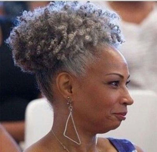 women silver grey hair extension silver gray afro puff kinky curly drawstring human hair ponytaisl hairpiece clip in gray hair 80g1178385, Black
women silver grey hair extension silver gray afro puff kinky curly drawstring human hair ponytaisl hairpiece clip in gray hair 80g1178385, Black