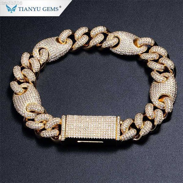 designer jewelry tianyu gems luxury bracelet moissanite diamond studded pure 14k 18k gold cuban link, Silver
designer jewelry tianyu gems luxury bracelet moissanite diamond studded pure 14k 18k gold cuban link, Silver