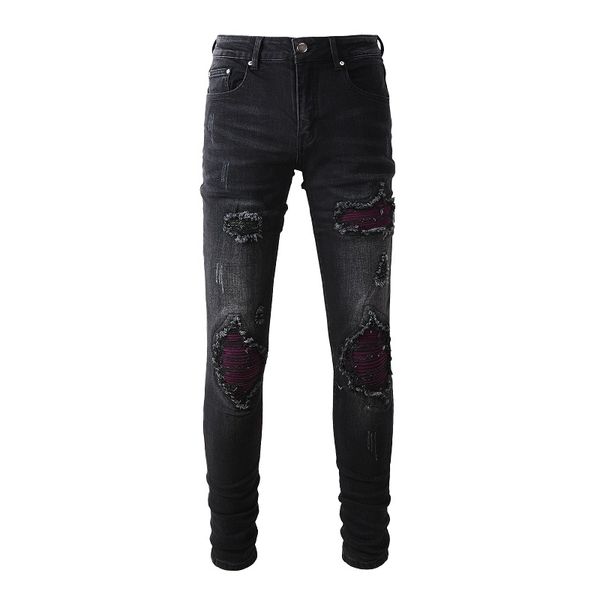 men's designer denim jeans fashion ripped skinny slim fit jean mens motorcycle bikers trousers high street hip hop distressed destroyed, Blue
men's designer denim jeans fashion ripped skinny slim fit jean mens motorcycle bikers trousers high street hip hop distressed destroyed, Blue
