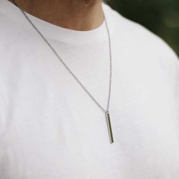 pendant necklaces 2020 new fashion rectangle bar necklace men waterproof stainless steel chain pendant necklace for men jewelry gift aa23052, Silver
pendant necklaces 2020 new fashion rectangle bar necklace men waterproof stainless steel chain pendant necklace for men jewelry gift aa23052, Silver