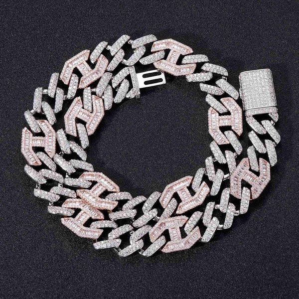 designer jewelry hip hop pig nose 15mm cuban link necklace double white and pink cz 14k gold plated men, Silver
designer jewelry hip hop pig nose 15mm cuban link necklace double white and pink cz 14k gold plated men, Silver