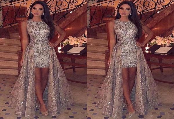 sparkly sequins sheath short prom dresses 2019 jewel neck sleeveless formal party evening gowns with detachable overskirts pd887757485, Black
sparkly sequins sheath short prom dresses 2019 jewel neck sleeveless formal party evening gowns with detachable overskirts pd887757485, Black