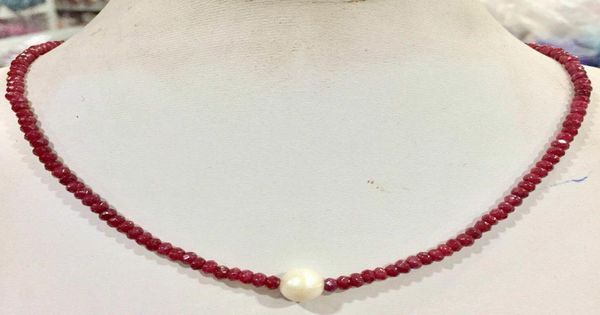 handmade 910mm white freshwater pearl 2x4mm red jade faceted necklace long 45cm 4pclot4145743, Silver
handmade 910mm white freshwater pearl 2x4mm red jade faceted necklace long 45cm 4pclot4145743, Silver