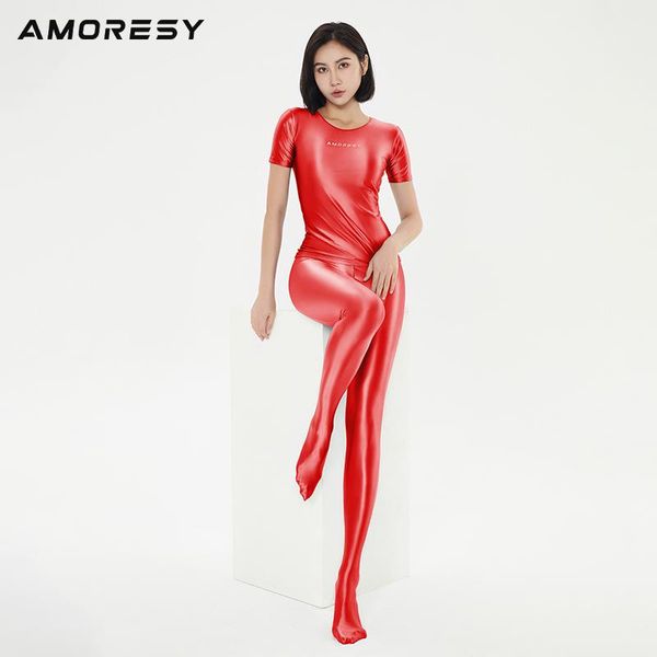 t-shirt amoresy electa series color half sleeve shiny silky elastic bottomed tight tshirt, White
t-shirt amoresy electa series color half sleeve shiny silky elastic bottomed tight tshirt, White