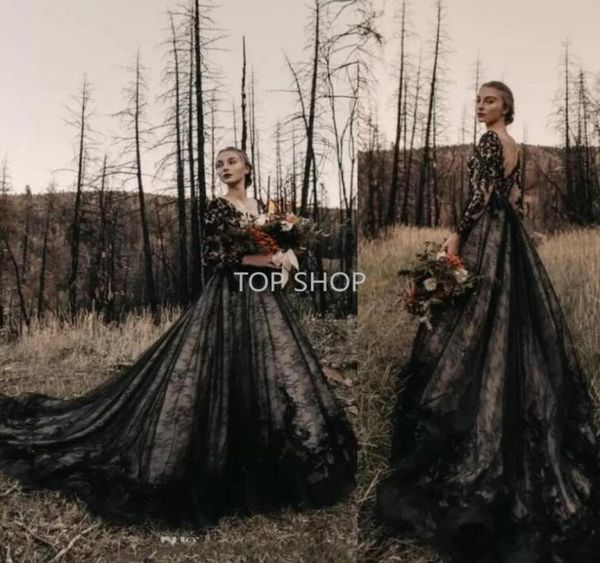 2022 gothic black vintage wedding dresses a line v neck lace appliques tulle illusion backless sweep train plus size formal bridal6914799, White
2022 gothic black vintage wedding dresses a line v neck lace appliques tulle illusion backless sweep train plus size formal bridal6914799, White