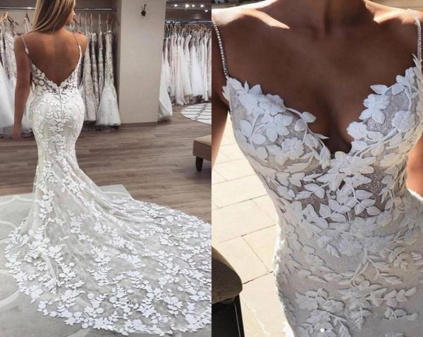 fabulous lace appliqued mermaid wedding dresses spaghetti straps open back bridal gowns vintage court train arabic aso ebi ve4206332, White
fabulous lace appliqued mermaid wedding dresses spaghetti straps open back bridal gowns vintage court train arabic aso ebi ve4206332, White