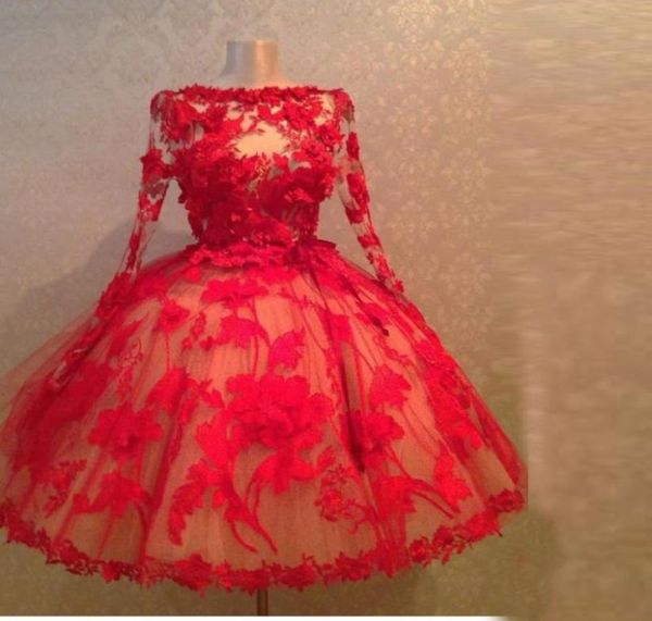vintage 1950039s style red lace ball gown short evening dresses long sleeves sheer short prom dresses women formal gowns w5359428, Black;red
vintage 1950039s style red lace ball gown short evening dresses long sleeves sheer short prom dresses women formal gowns w5359428, Black;red