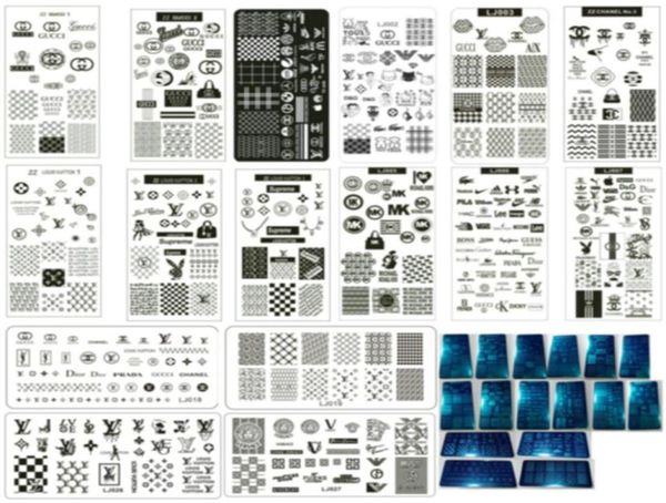 16pcs mixed luxury brand logo designs nail art stamping plate stamp xl big full french design image stencil transfer pol2794660, White
16pcs mixed luxury brand logo designs nail art stamping plate stamp xl big full french design image stencil transfer pol2794660, White