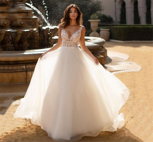 vneck lace appliques aline wedding dresses tulle custom sleeveless bridal gowns spring robe de mariage garden formal backle6878388, White
vneck lace appliques aline wedding dresses tulle custom sleeveless bridal gowns spring robe de mariage garden formal backle6878388, White