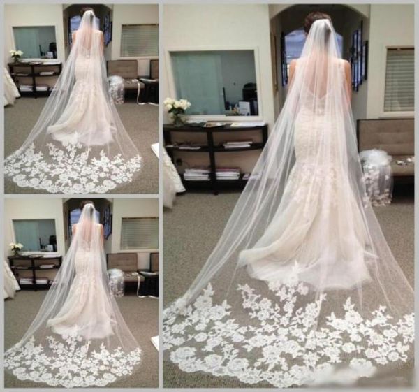 selling in stock long chapel length bridal veil appliques 2015 veu de noiva longo wedding veil lace purfle with comb5603355, Black
selling in stock long chapel length bridal veil appliques 2015 veu de noiva longo wedding veil lace purfle with comb5603355, Black