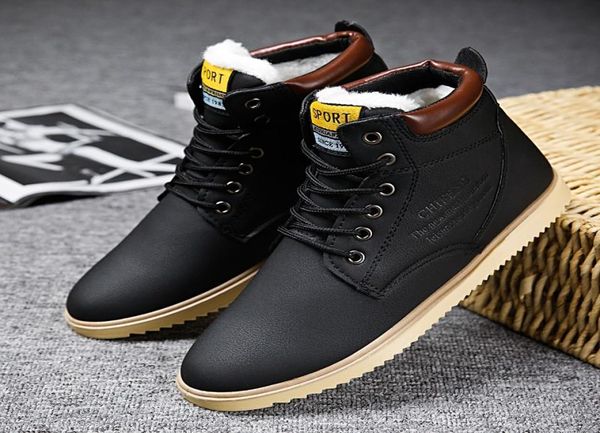 autumn winter fashion leather ankle snow men boots shoes with fur plush warm male casual boot sneakers9828186, Black
autumn winter fashion leather ankle snow men boots shoes with fur plush warm male casual boot sneakers9828186, Black