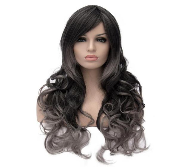 woodfestival grey black ombre wig wavy heat resistant synthetic fiber wigs long curly hair natural women2201790
woodfestival grey black ombre wig wavy heat resistant synthetic fiber wigs long curly hair natural women2201790