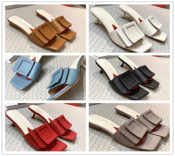 2021 luxury women sandals brand square button slippers genuine leather nonslip flip flop wearresisting flat slides s9663206, Black
2021 luxury women sandals brand square button slippers genuine leather nonslip flip flop wearresisting flat slides s9663206, Black