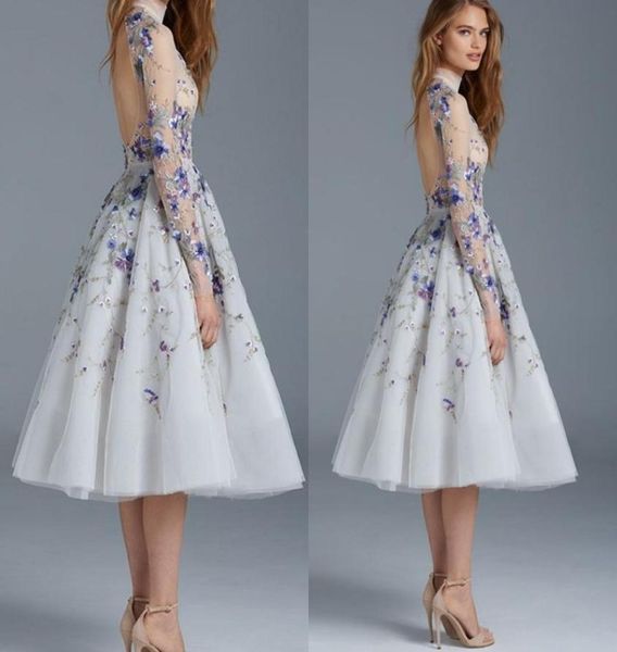 sheer high neck prom dresses fashion paolo sebastian tea length formal dresses evening gown long sleeves applique short eveni7476824, Black
sheer high neck prom dresses fashion paolo sebastian tea length formal dresses evening gown long sleeves applique short eveni7476824, Black