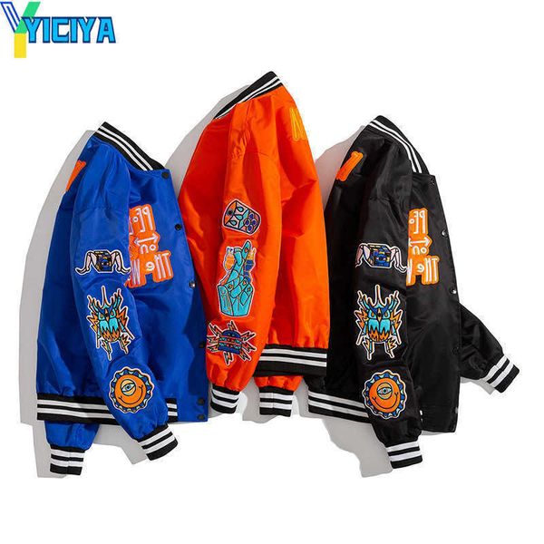 yiciya men's jackets hip hop outerwear patchwork baseball letter daisy flowers patch leather bomber spring oversized streetwear coats, Black;brown
yiciya men's jackets hip hop outerwear patchwork baseball letter daisy flowers patch leather bomber spring oversized streetwear coats, Black;brown