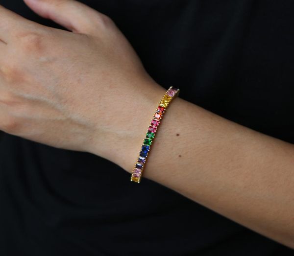 2019 new chic deisgn rainbow tennis bracelet colorful zircon chain bangle simple fashion bangles jewelry for women ladies gifts4903025, Golden;silver
2019 new chic deisgn rainbow tennis bracelet colorful zircon chain bangle simple fashion bangles jewelry for women ladies gifts4903025, Golden;silver