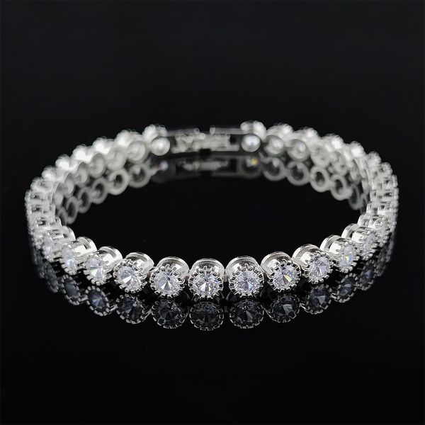 bangle luxury 4mm round cz silver color on hand tennis bracelet bangles for women jewelry wedding valentine's day gift s4785, Black
bangle luxury 4mm round cz silver color on hand tennis bracelet bangles for women jewelry wedding valentine's day gift s4785, Black