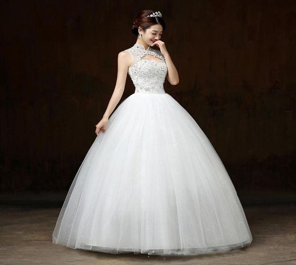 ball gown wedding dresses appliques sleeveless high neck lace up beaded bride gowns elegant lace wedding dresses robes de mariee4214488, White
ball gown wedding dresses appliques sleeveless high neck lace up beaded bride gowns elegant lace wedding dresses robes de mariee4214488, White