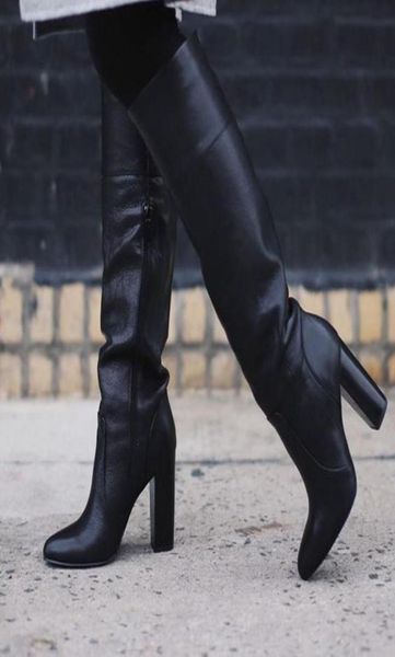 boots black matte leather chunky heel knee high round toe loose thick heels long gladiator dress shoes drop ship3577676
boots black matte leather chunky heel knee high round toe loose thick heels long gladiator dress shoes drop ship3577676
