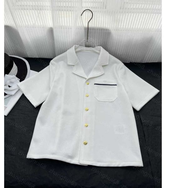 23ss women shirt womens designer clothing high neck blouse lapel patchwork color embroidered pocket short sleeve women clothes a1, White
23ss women shirt womens designer clothing high neck blouse lapel patchwork color embroidered pocket short sleeve women clothes a1, White