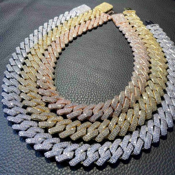 designer jewelry men hip hop 20mm cuban chain necklace gold plated iced out cz prong link diamond, Silver
designer jewelry men hip hop 20mm cuban chain necklace gold plated iced out cz prong link diamond, Silver