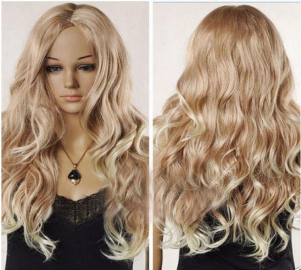women039s long blonde mixed wavy curly natural hair full wigs wig gift 8983422, Black
women039s long blonde mixed wavy curly natural hair full wigs wig gift 8983422, Black