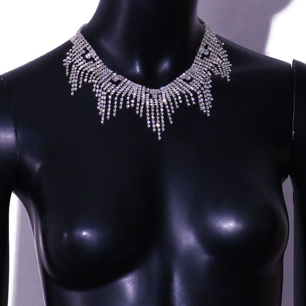 fashion neck accessories multi layer shiny full rhinestone necklace ladies party jewelry necklace05, Silver
fashion neck accessories multi layer shiny full rhinestone necklace ladies party jewelry necklace05, Silver