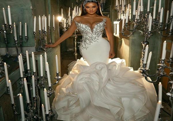 2021 mermaid wedding dress tiered ruffles long train beaded bridal gowns saudi arabic luxury vestido de novia9284333, White
2021 mermaid wedding dress tiered ruffles long train beaded bridal gowns saudi arabic luxury vestido de novia9284333, White