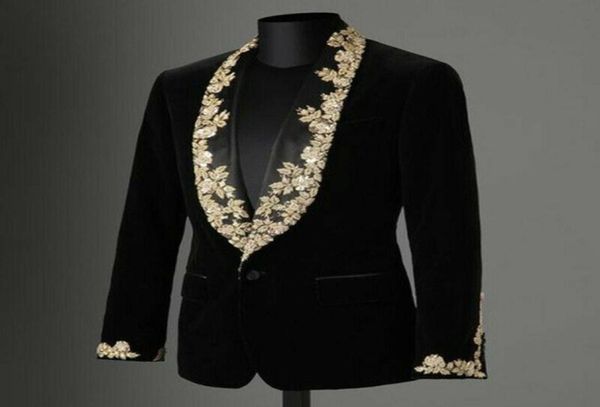 velvet black groom tuxedos men039s suit coat gold applique lace shawl lapel slim blazer formal wear plus only one 3739806, Black;gray
velvet black groom tuxedos men039s suit coat gold applique lace shawl lapel slim blazer formal wear plus only one 3739806, Black;gray