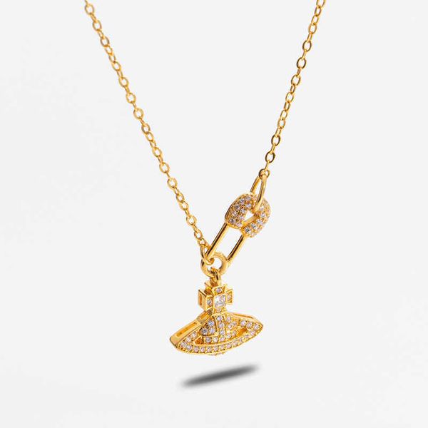western empress dowager full diamond saturn pins pendant collar chain plated with 18k gold ins versatile light luxury necklace female, Silver
western empress dowager full diamond saturn pins pendant collar chain plated with 18k gold ins versatile light luxury necklace female, Silver