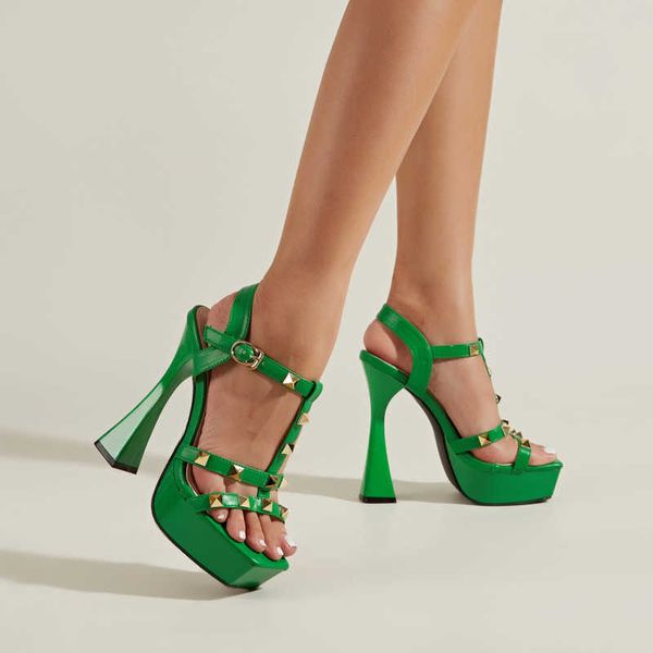 woman sandals green white platform rivet design ankle buckle strap 2023 new nightclub party square high heels shoes 230511, Black
woman sandals green white platform rivet design ankle buckle strap 2023 new nightclub party square high heels shoes 230511, Black