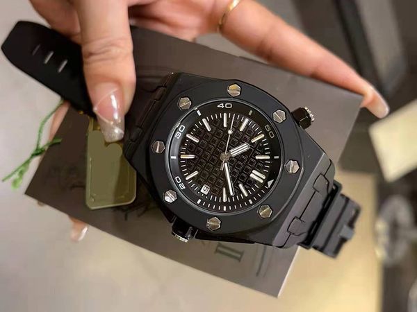 2023 new watch men's leisure diamond watches gold steel case rubber mechanical automatic wristwatch strap male relogio masculino ap5, Slivery;brown
2023 new watch men's leisure diamond watches gold steel case rubber mechanical automatic wristwatch strap male relogio masculino ap5, Slivery;brown