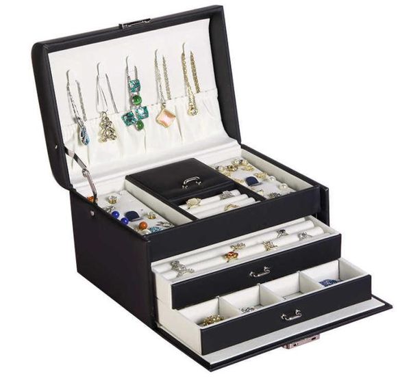 jewlery box with large capacity ornament ear stud simple and exquisite necklace ring household highend jewelry 2110137697712, Black;white
jewlery box with large capacity ornament ear stud simple and exquisite necklace ring household highend jewelry 2110137697712, Black;white