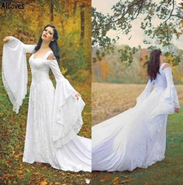 flare long sleeves vintage a line wedding dresses white black lace victoria gothic bridal gowns corset back bride second reception4304667
flare long sleeves vintage a line wedding dresses white black lace victoria gothic bridal gowns corset back bride second reception4304667