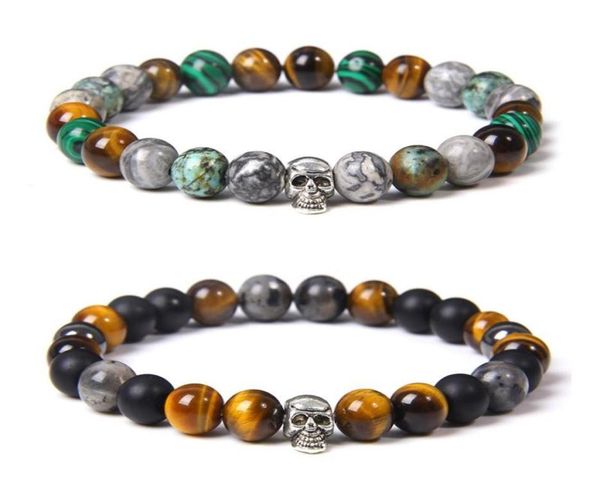 beaded strands mix natural stone skull charm bracelets bloodstone lava tiger eye for men punk cool braceletbangles jewelry gothi9544965, Black
beaded strands mix natural stone skull charm bracelets bloodstone lava tiger eye for men punk cool braceletbangles jewelry gothi9544965, Black