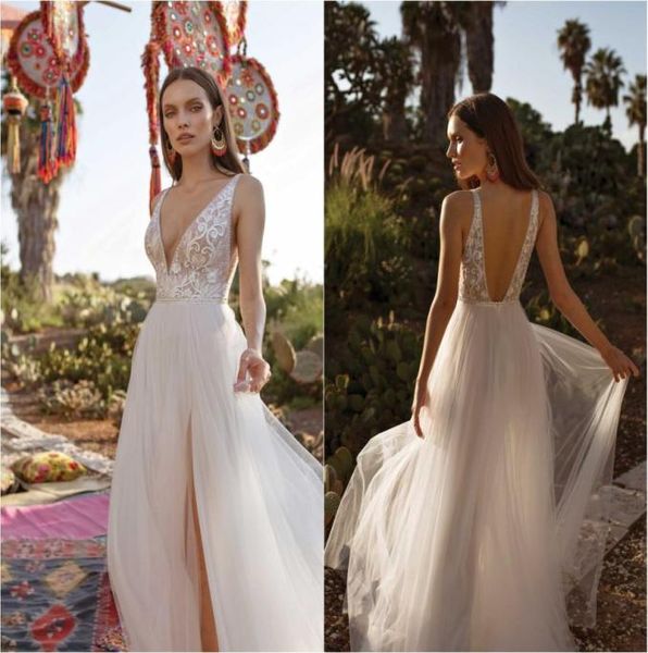 2020 asaf dadush boho wedding dresses high split lace applique beads a line bohemian wedding dress deep v neck backless robes de m7680377, White
2020 asaf dadush boho wedding dresses high split lace applique beads a line bohemian wedding dress deep v neck backless robes de m7680377, White