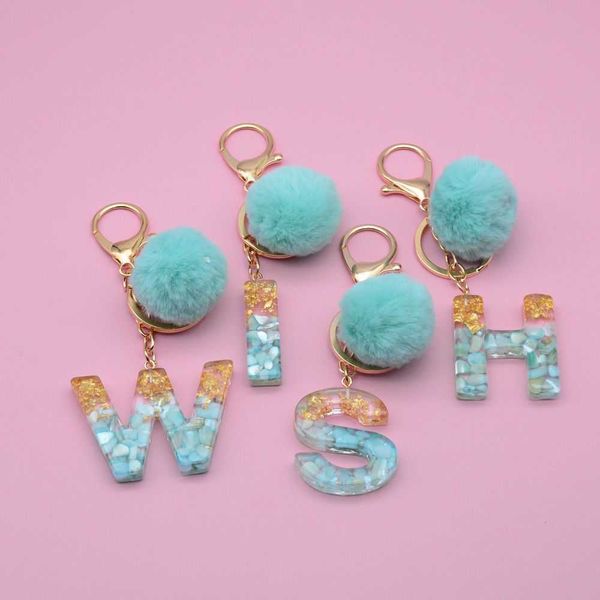 26 english letter key chain green shell gold foil bag pendant key chains keychains wholesale pendant gift, Silver
26 english letter key chain green shell gold foil bag pendant key chains keychains wholesale pendant gift, Silver