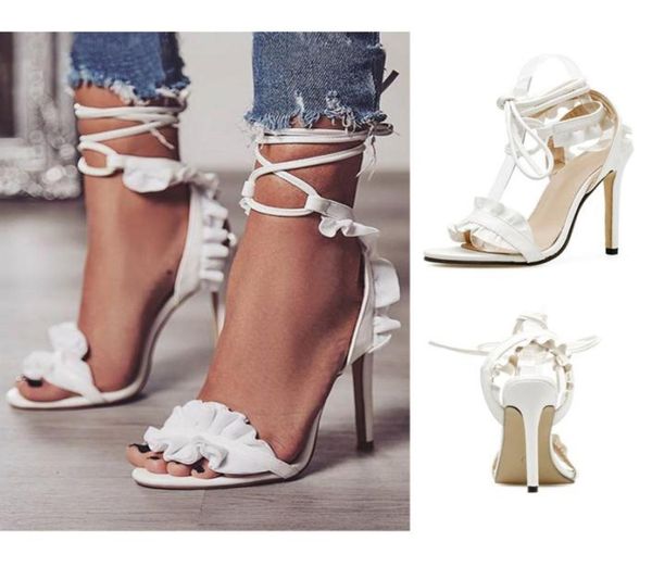 large size 3543 flowers white wedding shoes summer fashion open toe white lace up high heels dress shoes women sandals8644678, Black
large size 3543 flowers white wedding shoes summer fashion open toe white lace up high heels dress shoes women sandals8644678, Black