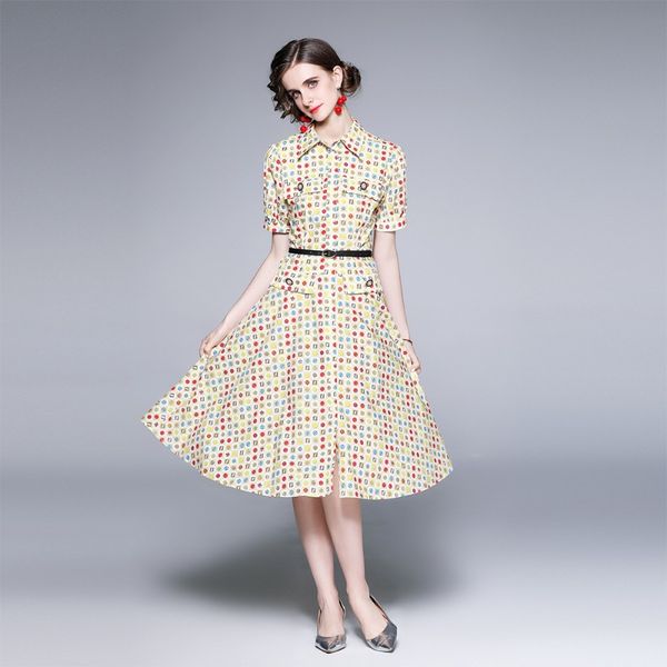 2023 summer european fashion women's swing skirt print dress - short sleeve, lapel neck. casual style, mid-calf length. perfect for a d, Black;gray
2023 summer european fashion women's swing skirt print dress - short sleeve, lapel neck. casual style, mid-calf length. perfect for a d, Black;gray