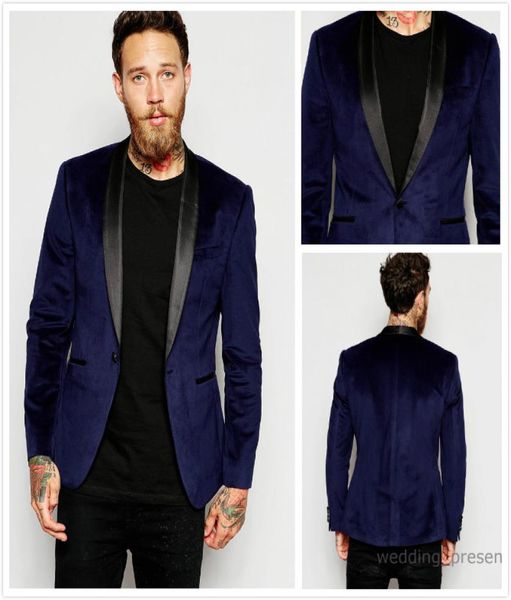 navy blue velvet slim fit groom tuxedos shawl lapel wedding suits custom made groomsmen suit prom mens suits with black pants jac9297676, Black;gray
navy blue velvet slim fit groom tuxedos shawl lapel wedding suits custom made groomsmen suit prom mens suits with black pants jac9297676, Black;gray