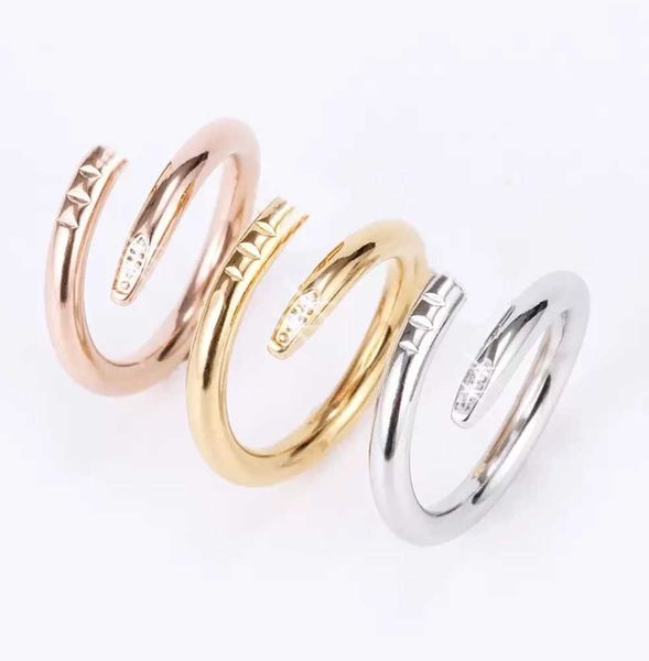 band nail rings love ring designer jewelry titanium steel rose gold silver diamond cz size fashion classic simple wedding engagement gift fo
band nail rings love ring designer jewelry titanium steel rose gold silver diamond cz size fashion classic simple wedding engagement gift fo