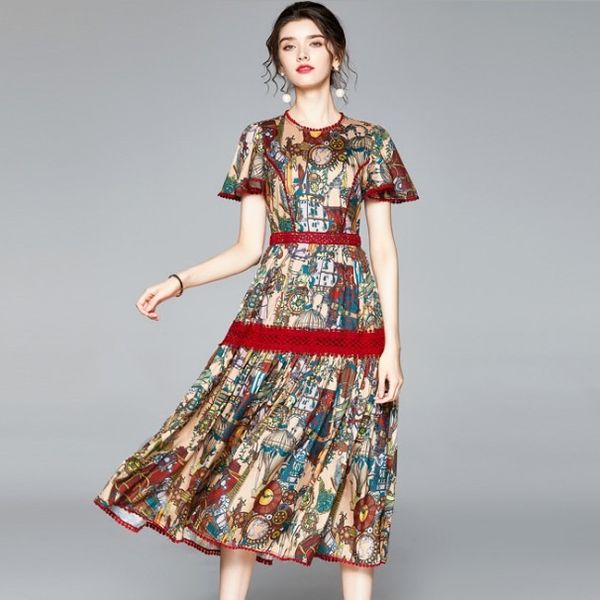 2023 summer european station big brand women's swing skirt with lotus leaf sleeve, vintage print, patchwork, and floral pattern, casual, Black;gray
2023 summer european station big brand women's swing skirt with lotus leaf sleeve, vintage print, patchwork, and floral pattern, casual, Black;gray